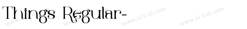 Things Regular字体转换